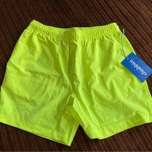 Chubbies Men's 5.5 Inch Bright Yellow Swim/Gym Hybrid Shorts